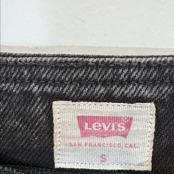 LEVI'S RHODE DENIM MINI DRESS BLACK  size small - Picture 11 of 14